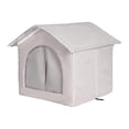 thumbnail image 1 of Refugio para gatos callejeros, casa exterior con correas fijas, resistente a intemperie, cama para gatos pequeños, para interiores y patios con M, 1 of 10