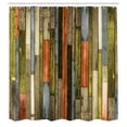 thumbnail image 3 of Ambesonne Wooden Print Shower Curtain, Brownish Rustic Art, 69"Wx75"L, Sepia Taupe, 3 of 5