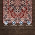 thumbnail image 6 of Linon Emerald Red and Navy, 5' x 7' Area Rug, 6 of 9