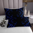 thumbnail image 3 of Erosebridal Modern Geometric Coverlet Set Queen, Blue Bedding Set, Futuristic Abstract Decor, 3pcs, 3 of 5