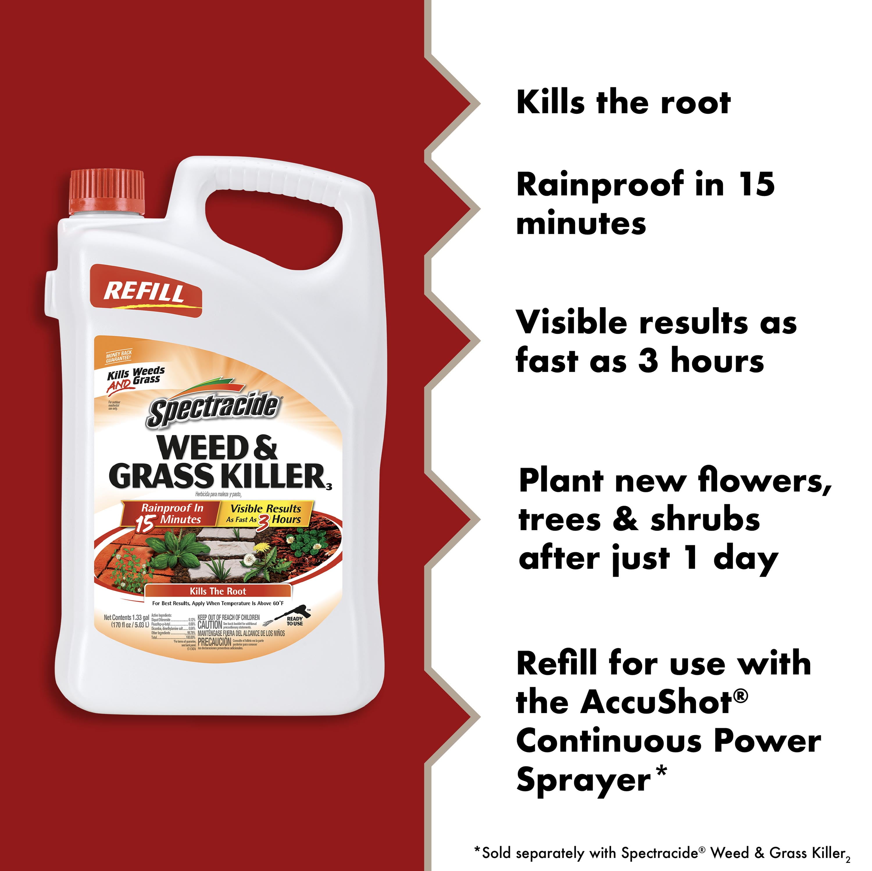Spectracide Weed & Grass Killer Accushot Refill 1.3 Gal. (4-Case) - Thumbnail 3