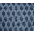 thumbnail image 4 of oneOone Polyester Lycra Grayish Blue Fabric Geometric Line Ikat Craft Projects Decor Fabric Printed By The Yard 56 Inch Wide, 4 of 4
