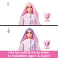 thumbnail image 5 of Barbie Cutie Reveal Doll & Accessories, Cozy Cute Tees Teddy Bear in “Love” T-shirt, Purple-Streaked Pink Hair & Brown Eyes, 5 of 7