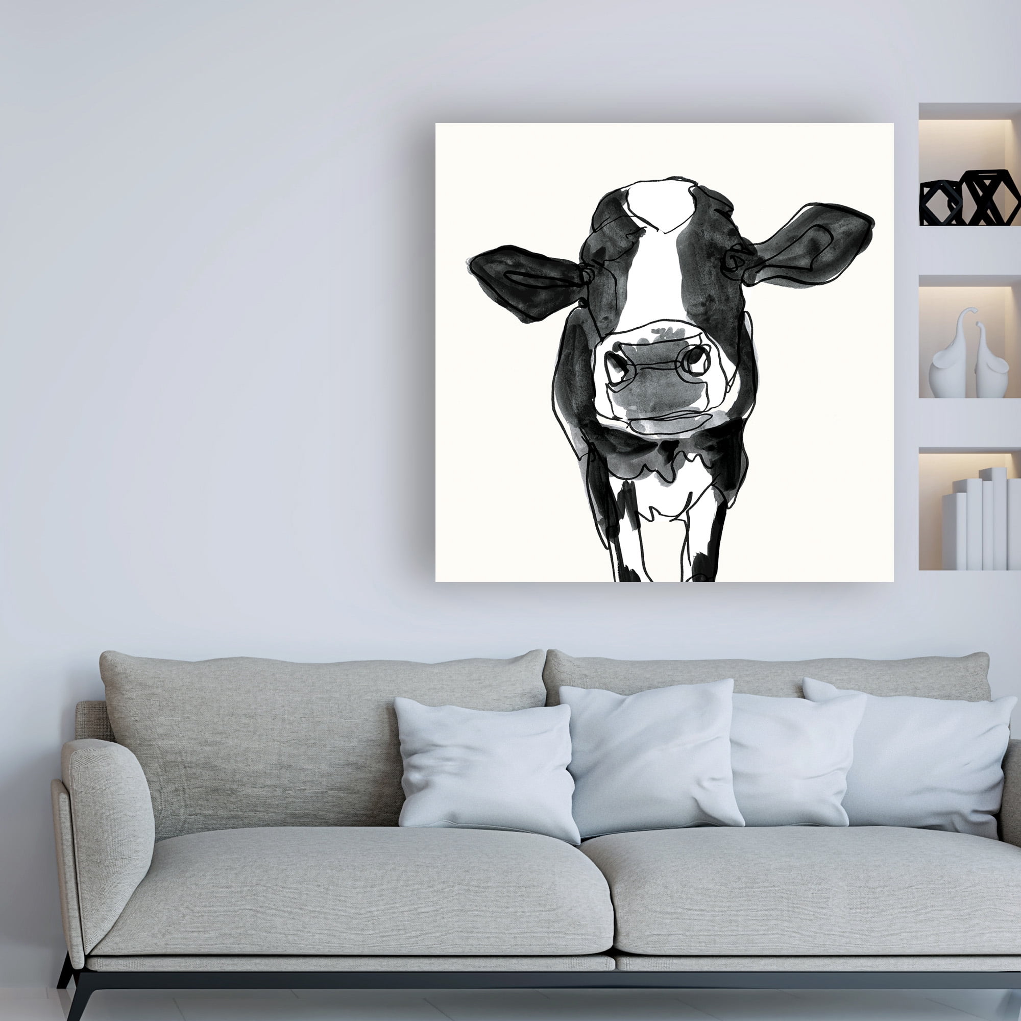 Trademark Fine Art 'Cow Contour III' Canvas Art by Victoria Borges