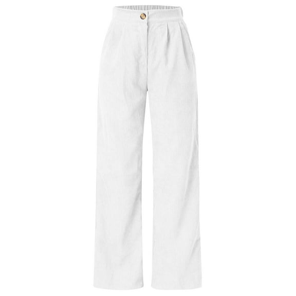 ZXLBBD High Waisted Cord Wide Leg Pants Straight Trousers Women Big Size Corduroy Pants Casual Outdoor Versatile Daily Wear