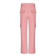 thumbnail image 5 of CHENge Jeans for Teens Jeans Wide Leg Pants with Multiple Pockets Loose Casual Kids Clothes Girls,Pink 8-9 Years, 5 of 5