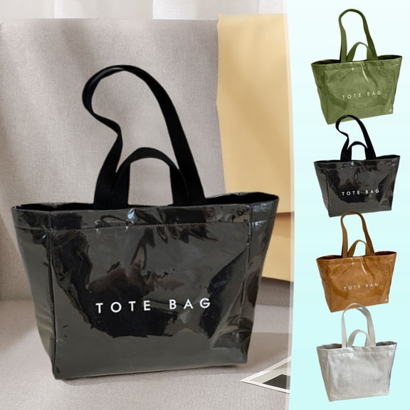 JVBTVB Large Capacity Waterproof Tote Bag For Women Clear Jelly Beach Bag Heavy Duty Shoulder Handbag