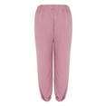 thumbnail image 5 of Lroveb Casual Pants for Women, High Waisted Jogger Pants, Womens Solid Color Fashionable Versatile Elastic Pocket Bound Pleated Pants Pink, 5 of 9