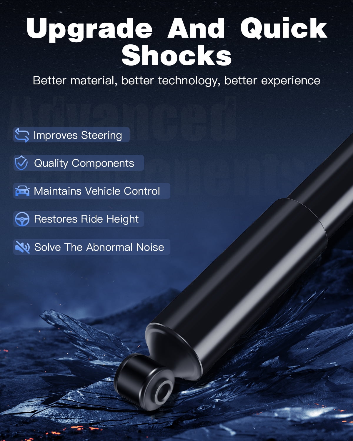 Shocks Struts,ECCPP Rear Shock Strut Absorbers Kits for Chrysler Grand Voyager/Town Country/Voyager,for Dodge Caravan/Grand Caravan,for Plymouth Grand Voyager/Voyager