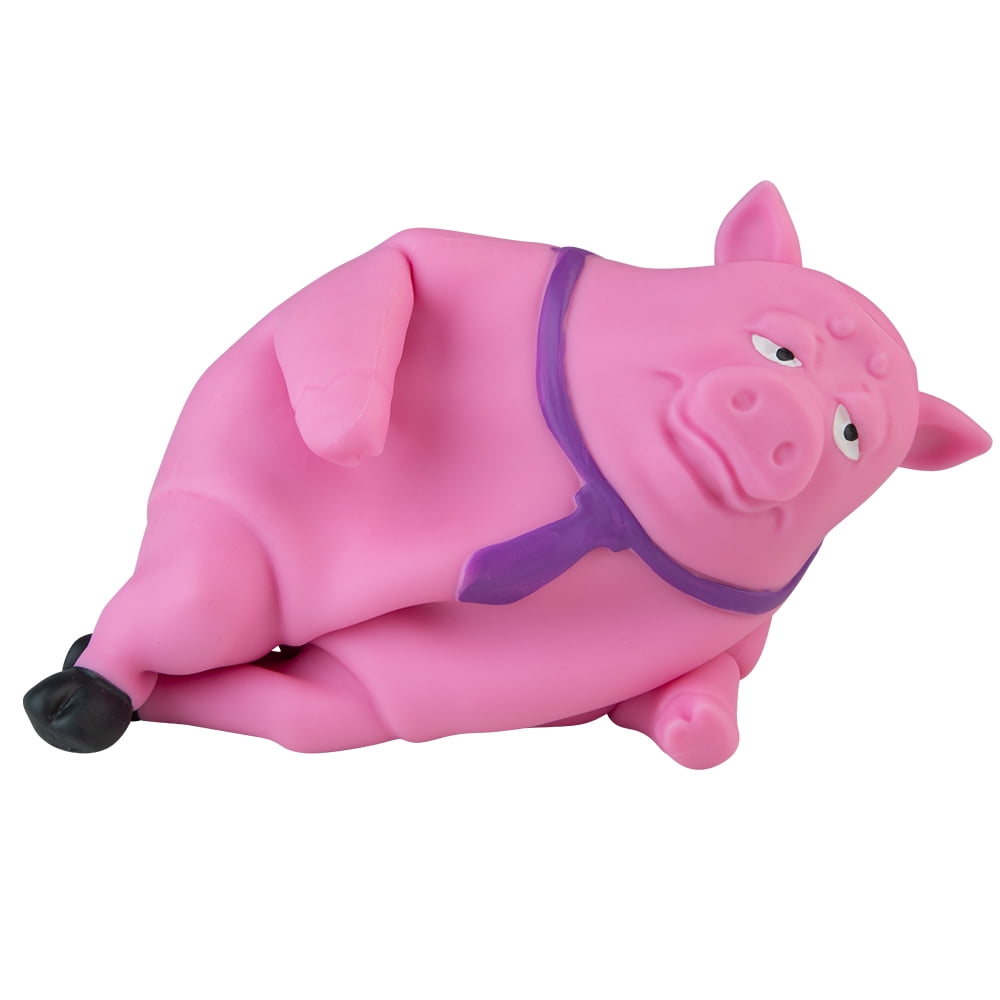 Hi-Line Gift 87685-A Chubby Piglet Sitting-Pink with Black