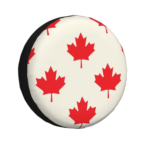 Fotbe Happy Canada Day Funda de Llanta de Repuesto con Estampado, Engrosada, Ajuste Universal para Jeep, Remolque, RV, SUV, Camión-14 inch