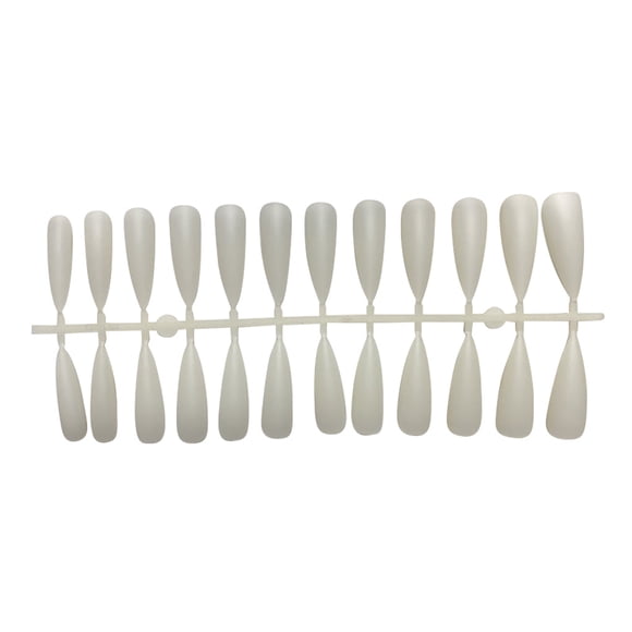 Qarigey Tabletas para mejorar las uñas Durabilidad Uña falsa Cobertura completa Puntas de manicura llamativas JM-01Blanco natural Type3 NO3 Qarigey CE012053-01