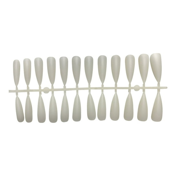 Vogacara Tabletas para mejorar las uñas Durabilidad a prueba de agua Textura esmerilada Puntas de manicura para uñas falsas JM-01Blanco Type1 NO1