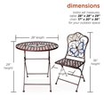 thumbnail image 3 of Benzara BM148371 Butterfly Table & Two Chairs Bistro Set, Multicolor, 3 of 5