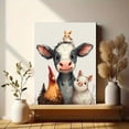thumbnail image 6 of Cute Farm Animal Friends Canvas Print, Wall Art for Living Room Bedroom Kids Room Farmhouse Office Nursery, 6 of 8