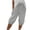 Gray, variant on Women's Jogger Shorts, High Waisted Knee Length Casual Summer Pants with Drawstring Waist and Cuffed Ankles, Comfortable Lounge Shorts for Home, Active, and Everyday Wear-Black