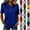 #03 Blue, variant on Womens Cotton Polo Shirts Summer Button Down Loose Fit V Neck Short Sleeve Tops Golf Tennis Sports Casual T Shirts,M,#03 Brown