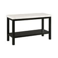 thumbnail image 1 of Bowery Hill Table Console avec Cadre en Bois et Dessus en Marbre - Blanc/noir, 1 of 10