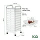 thumbnail image 5 of Carrito Organizador Con 10 Niveles Ruedas Auxiliar Multiusos De Metal Color Blanco Para Estética Cocina KingsHouse blanco, 5 of 7