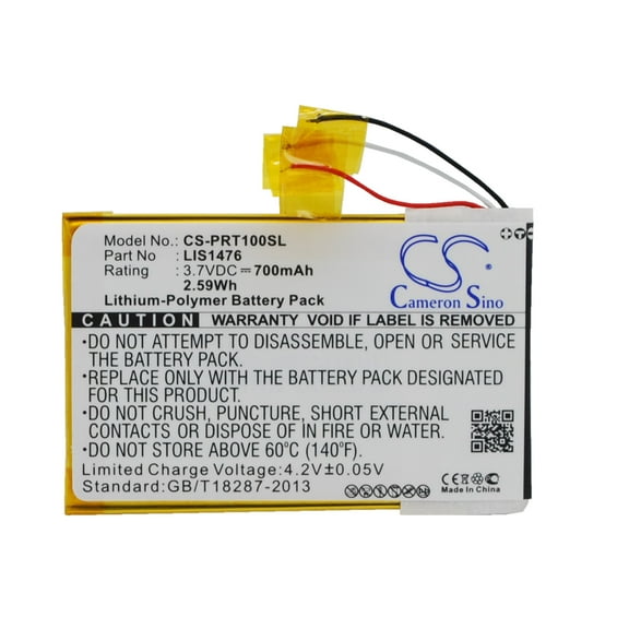 700mAh 1-853-104-11, LIS1476, LIS1476MHPPC(SY6) Battery for Sony PRS-T1, PRS-T2