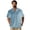 Bleu Clair, variante sur XDZJLR Chemise Homme 2025 Nouveau Cardigan à Rayures Col à Revers Manches Courtes Mode Décontractée Respirante Confortable Chemises pour Hommes