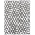 thumbnail image 3 of SAFAVIEH Berber Andrina Geometric Shag Area Rug, Light Gray/Cream, 8' x 10', 3 of 13