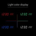 thumbnail image 1 of Reloj digital LED electrónico de madera con pantalla de tiempo, reloj con detección de temperatura y humedad para dormitorio, 1 of 5