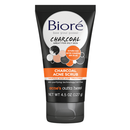 Biore Charcoal Acne Scrub, 4.5 oz