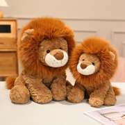 Sun Lion Plush Toy, Stuffed Lion Animal Doll, Ultra Soft Faux Fur Mane, Cute Gift 9.8 13.8