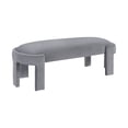 thumbnail image 4 of OakvillePark Veywood Velvet Bench, Gray, 4 of 6