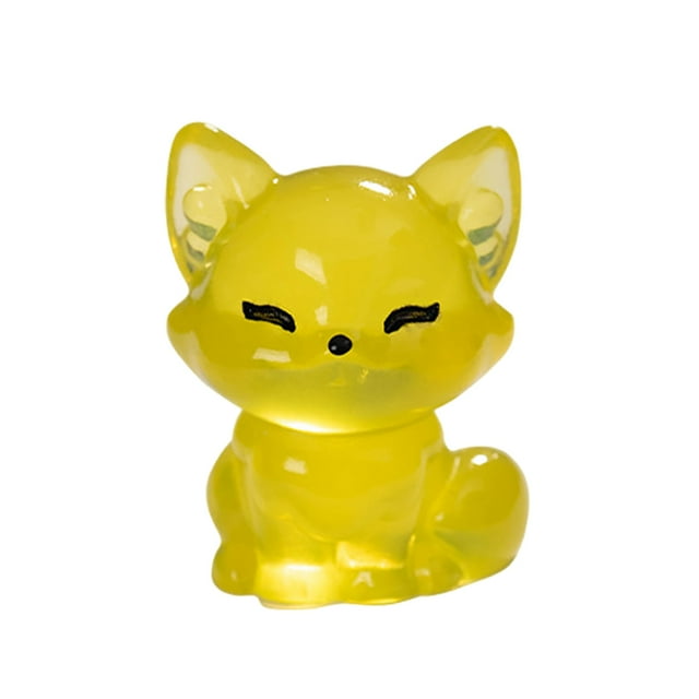 Figurines d'Animaux Miniatures Phosphorescentes en Résine pour Bureau, Jardin Féérique et Terrarium