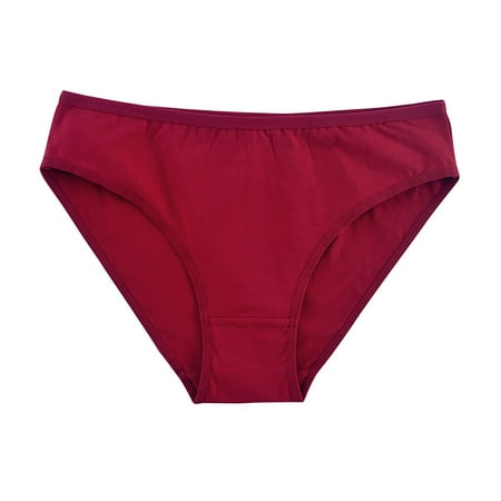 Lmnyox Women s High Cut Briefs Plus Size Breathable Low Waist Panties Ladies Underwear Hip Lift Panty 1-3 Pack