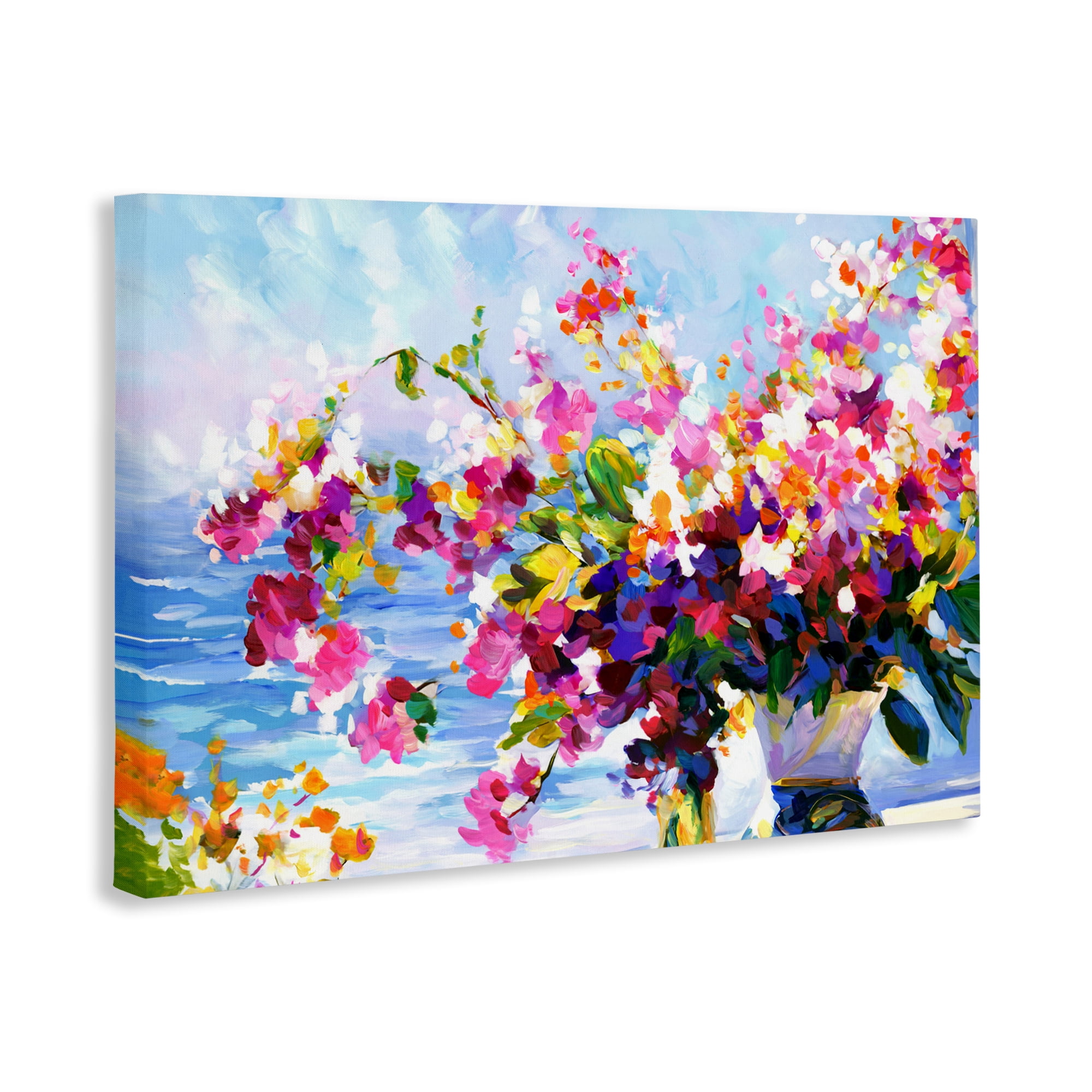 Stupell Industries Morning Sun Blooms Botanical & Floral Painting Gallery Wrapped Canvas Art Print Wall Art, 24 x 16