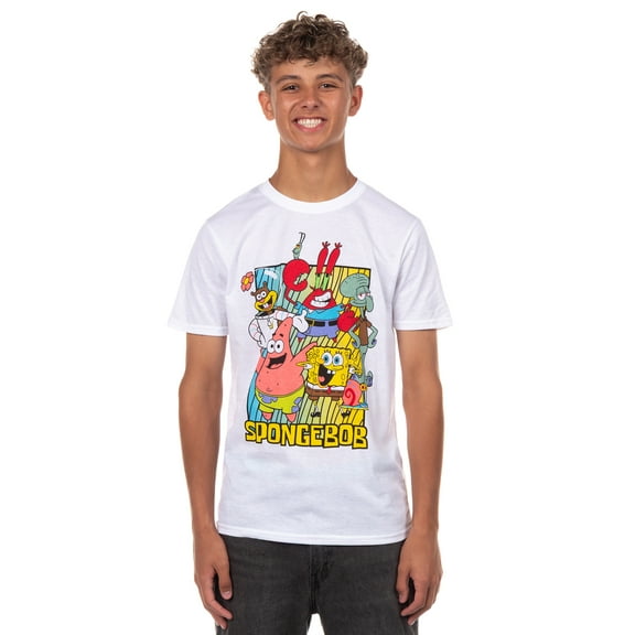 SpongeBob Squarepants Shirt Men's Squidward Patrick Sandy Short Sleeve Graphic Tee