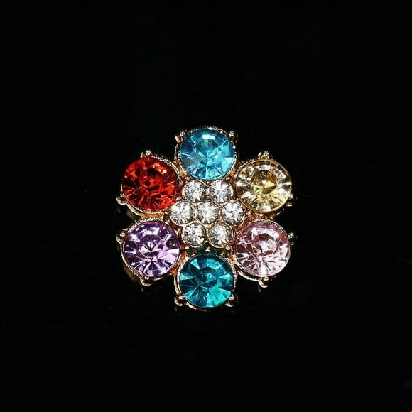 Fundas de botones de diamante brillantes, adornos de cristal falso, cierres decorativos con diseño de clip con pedrería para camisas, blusas y ropa, manualidades DIY, decoraciones de boda