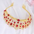 thumbnail image 5 of Frcolor Coréen Strass Mariée Couronne Cheveux Tiara Accessoires de Cheveux de Mariée pour Femme Fille (Rouge), 5 of 5