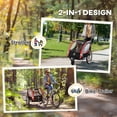 thumbnail image 3 of Aosom Baby Bike Trailer for Kids 2 Seater, Bike Stroller, Red, 3 of 9