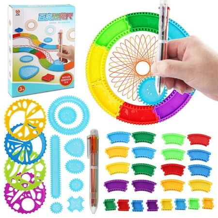 Drawing Toys Set Development Interlocking Gears Painting Wheels Early
