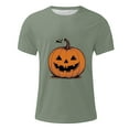 thumbnail image 4 of Pumpkin Graphic Tees for Men Halloween Costumes Fashion Holiday T Shirts Short Sleeve Crewneck Tops Going Out Outfits Funny Pullover Tshirts, S-5XL, 4 of 5