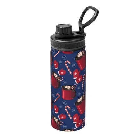 

Ocsxa Hot Cocoa Snowflake Mittens Print 18oz Stainless Steel Water Bottle Unisex Water Bottle Insulated Sports Water Cup Flask for Cold Water Drinks/Sports/Travel/Car/School