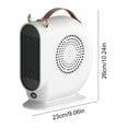 thumbnail image 3 of COM1950s Space Heater, 110V Standard Portable Heater with Thermostat, Electric Desktop Heater High Output Fan for Home Bedroom Mini Small Desktop Office Desk Indoor Use (White), 3 of 7