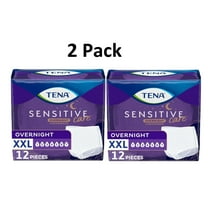 Tena Sensitive Care Overnight Incontinence Underwear for Women XXLarge, (2 pack of 12 Count) (New Sizing)