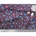 thumbnail image 3 of Soimoi Velvet Fabric Butterfly & Flower Floral Print Sewing Fabric Yard 58 Inch Wide, 3 of 3
