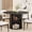 Black, variant on 47 Inch Round Dining Table for 4, Kitchen Table Dinner Table with 2-Layer Storage Shelf and Wood Slide Door for Home Dining Room Living Room