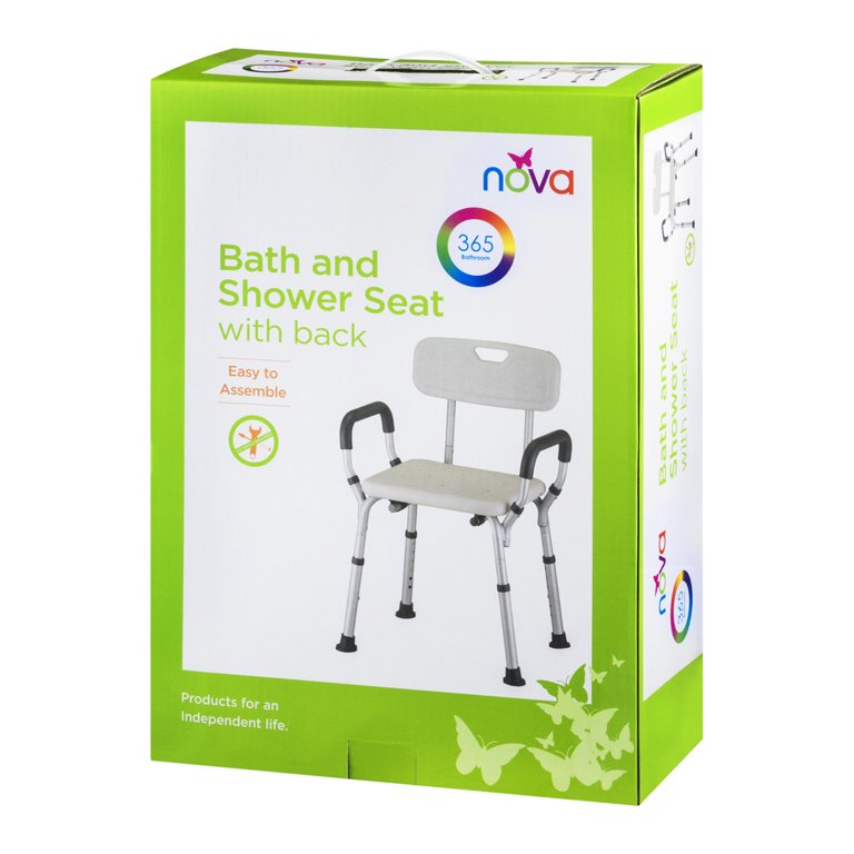Bath Seat With Back and Arms Retail Packaging 1 Each Each
