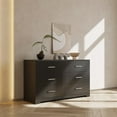 thumbnail image 2 of Hommoo Furniture,6 Drawer Double Dresser for Bedroom, Wide Storage Cabinet for Living Room Home Entryway, Black, 2 of 10