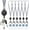 Grey, variant on XIHAMA 10 Pack Retractable Badge Lanyards and ID Badge Holder, Strap Lanyard with Swivel Metal Clasp for Badge Holders, Keychains, Offices, Staff, Students, Employees