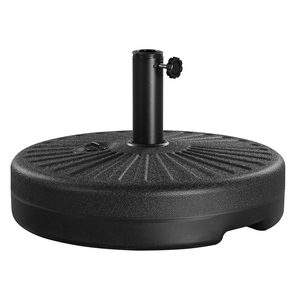 Easyfashion 5 lbs Black Round Polyethylene and Iron Patio Umbrella Base