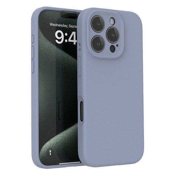 PANDACO Étui en Coquille Souple Gris Lavande Mat pour iPhone 16 Pro