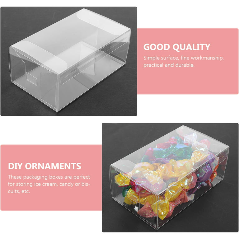 Nuolux Clear Boxes Boxes Gift Box Transparent Candy Party Favorpet Treat Wedding Storage Cakesicle Popsicle Packaging, Size: 10x6x3CM
